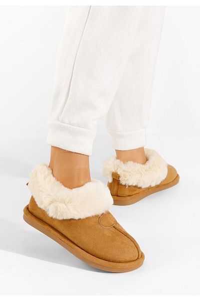 B T Shoes Women's camel slippers Olaria