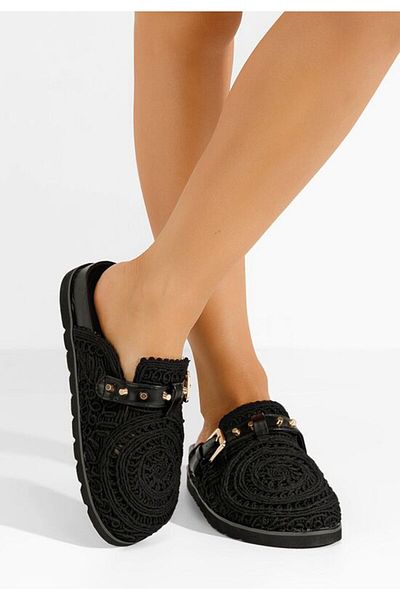 B T Shoes Salovia women's black clogs