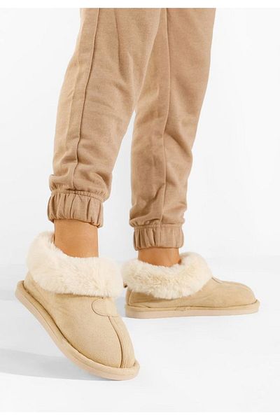 B T Shoes Women's beige slippers Olaria