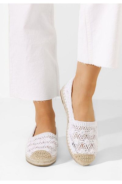 B T Shoes Espadrile dama Seinia albe