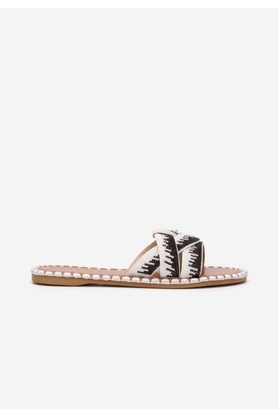 B T Shoes Women's white Cerissa slippers