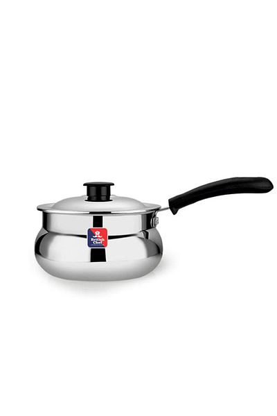British Chef Stainless Steel Sauce Pan 16cm, Mirror Finish, Even Heat Distribution, Durable & Easy To Clean Bc701