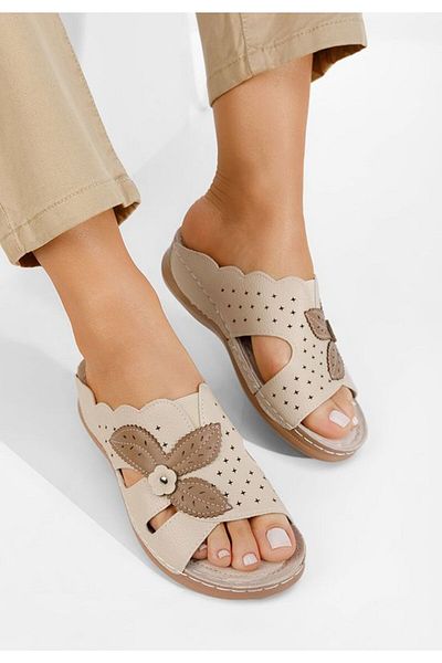 B T Shoes Slippers with orthopedic sole Yanda beige