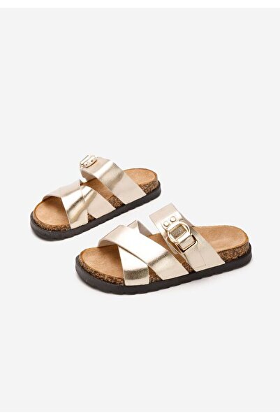 B T Shoes Papuci dama Ledana aurii