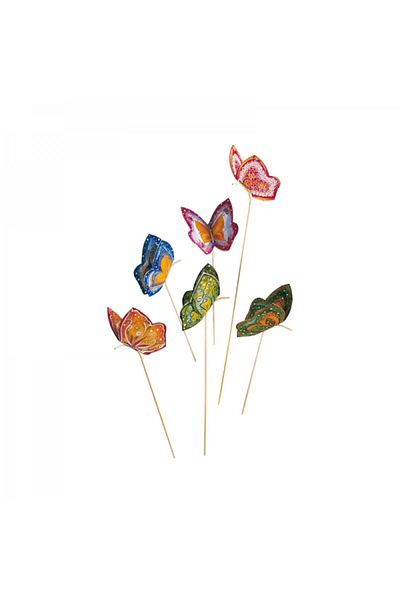 LEONE Set of 100 decorative butterfly drink accessories, 15 cm