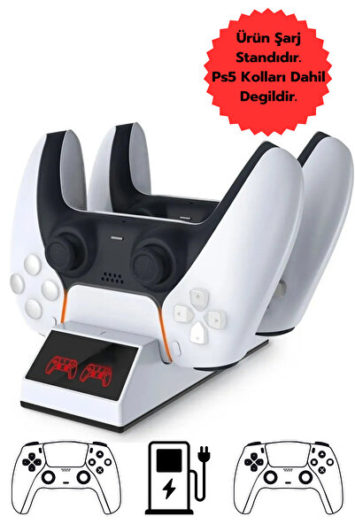 Elvita Ps5 Dualsense Şarj Istasyonu Çift Kol Şarj Göstergeli