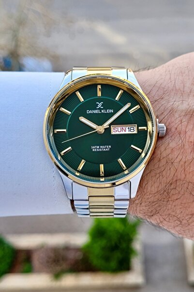 Daniel Klein Kadranı Yeşil Altın Metalik Renk 2 Yıl Garantili Fonksiyonlu 44 ...