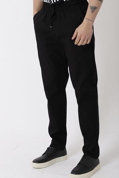 Stilkombin Elastic Waist Linen Trousers Pldp-01K_0385