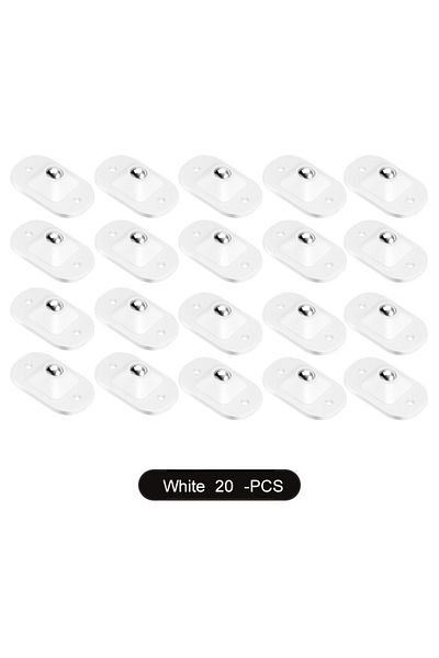 Choice White-20pcs Self Adhesive Caster Mini Swivel Wheels Stainless Steel Universal 360 Degree Rotation Pu