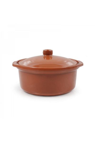 Viejo Valle Burnt ceramic pot with oven lid, 28 cm diameter