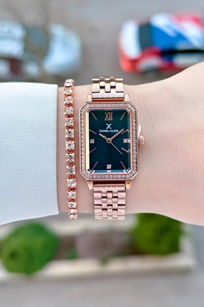Daniel Klein Kadranı Mavi Kordonu Bronz Renk 24 Ay Garantili Kadın Kol Saati ...
