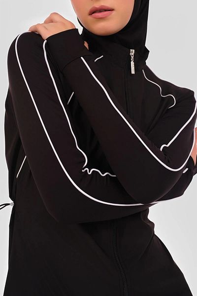 ALFASA Parachute Fabric Hand Tieded Athlete Long Sleeve Women's Teessuit Swimsuit