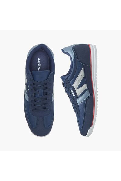 Dash Dash Logo Detail Sports Shoes with Lace-Up Closure
