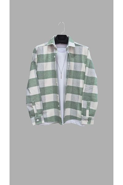 mavisima erkek giyimi Slim Fit μακρυμάνικο καρό καρό πουκάμισο ξυλοκόπος