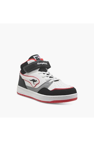 Kangaroos Boys' Logo Detail High Cut Sneakers with Hook and Loop Closure