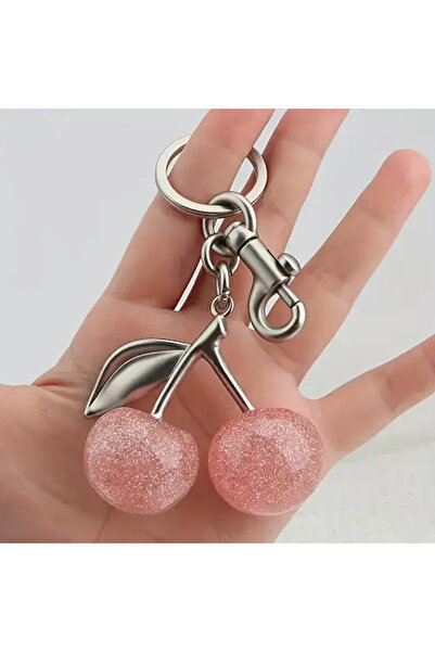 Kairon Accessories Kiraz Çanta Charmı Simli Cherry Bag Charm Çanta Süsü Çanta...