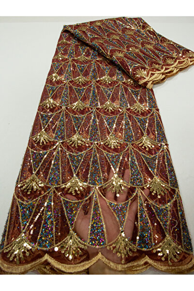 Choice قماش دانتيل أفريقي بطول 5 ياردات، Kalume 2025، قماش دانتيل أفريقي مزين بالترتر، قماش دانتيل شبكي نيجيري مزين بالترتر