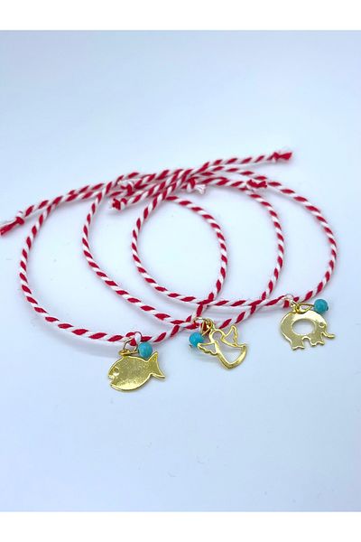 Concept HuBuTU Gelatinized Martenitska Wish and Luck Bracelet with Gift Card (3 Pieces)