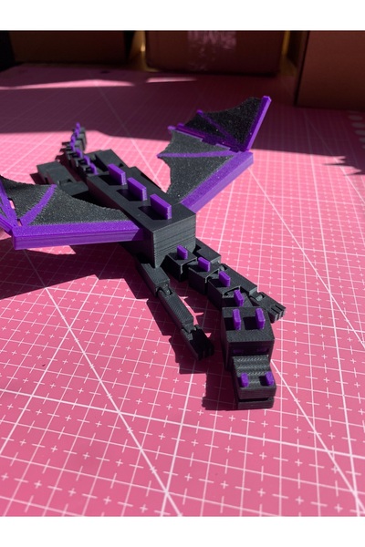 Modellio3D Mine-Craft Ender Dragon - شخصية تنين مرنة