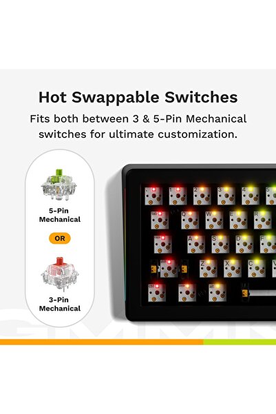 Glorious لوحة مفاتيح GMMK 3 PRO 65%، سوداء، قابلة للتبديل السريع، إنجليزية