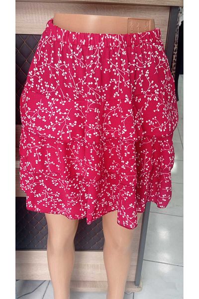 AL&SU BUTİK Women's Mini Ruffle Skirt