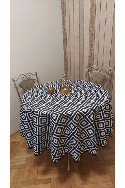 gonk Round, Duck (Liquid Pusher, Stain-Resistant) Fabric, Tablecloth