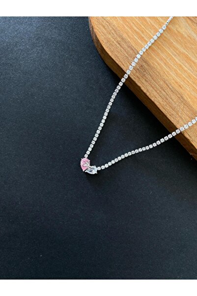 Tasarım Çelik Taşlı Kolye