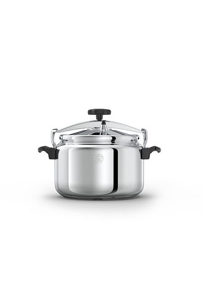 ALSAIF Stainless Steel Pressure Cooker Size: 11 Liter, Color: Silver
