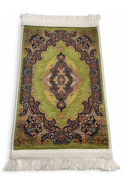 GALATA GIFT Миниатюрен килим, подложка за мишка, къщичка за кукли, диорамен материал, традиционен килим с пискюли 40*20