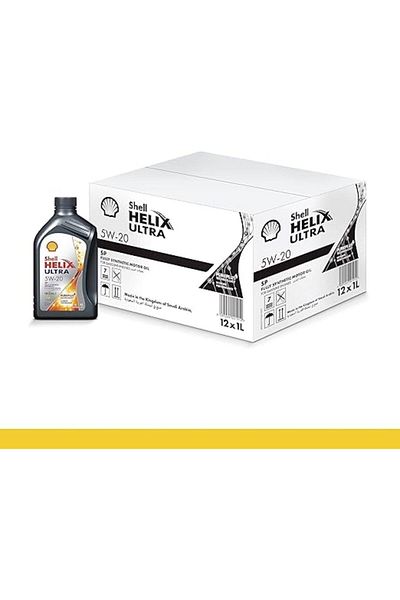 SHELL Helix Ultra 5W-20 Fully Synthetic Motor Oil (12 X 1 Litre Carton)