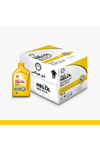 SHELL Helix HX5 10W-30 Premium Multigrade Motor Oil | Cartoon(12 X1L)