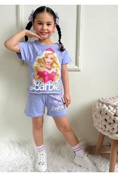 LİLLYPİCCA Character Patterned Girl's Pocket Shorts Suit (Size Table Available in Images)