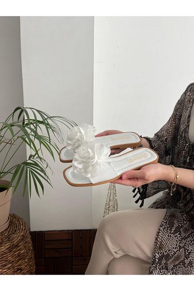 Behtah Kundura Γυναικεία καλοκαιρινά τριαντάφυλλα Λεπτομερείς γυναικείες παντόφλες Σανδάλια Άνετη ελαφριά σόλα