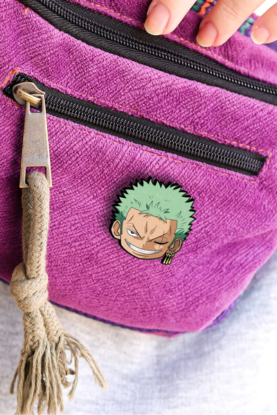 Rozzy Lab Roronoa Zoro Oney Piece Anime Ahşap  Rozet - Pin - Rozet - Broş - Y...