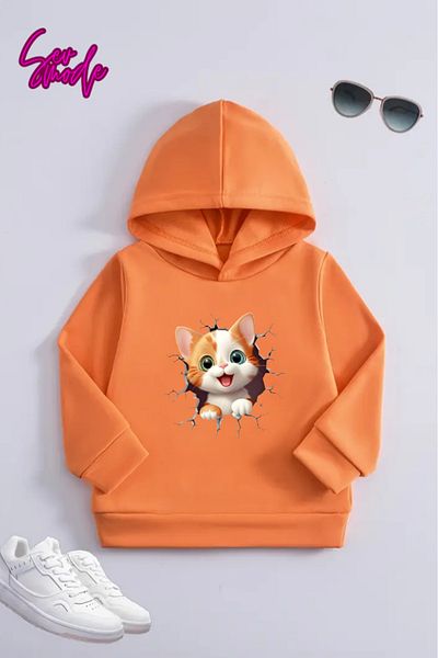 SevMode Children's Unisex Printed Hooded Sweatshirt