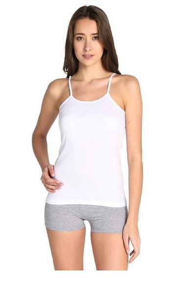 Tutku Tricou pentru femei din bumbac cu nervuri, cu bretele, 4 piese
