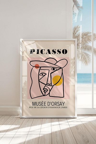 Buka Shops Colecția de icoane Pop Art cu cadru: Picasso, Haring, Warhol Set de 3 picturi premium