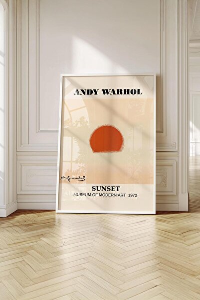 Buka Shops Çerçeveli Andy Warhol İmzalı "Sunset" Premium Tablo: Pop Art İkonunun Sıcak Gün Batımı Dokunuşu