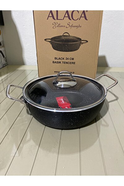 Alaca 24 cm basık granit tencere
