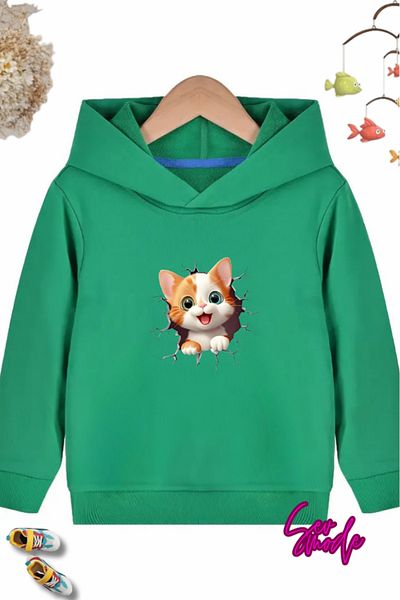SevMode Children's Unisex Printed Hooded Sweatshirt