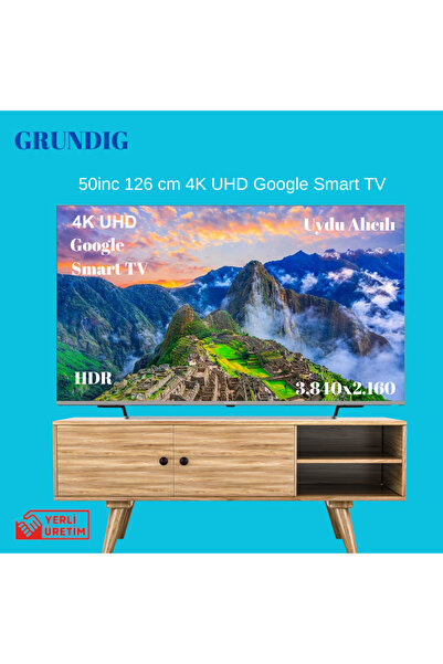 Grundig 50inc 126 cm 4K UHD Google Smart TV,Uydu Alıcılı