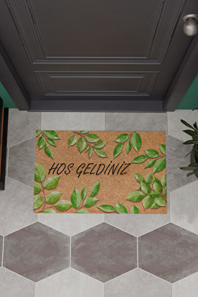 Charmbi Yaprak Dekoratif Çok Amaçlı İç ve Dış Kapı Paspası