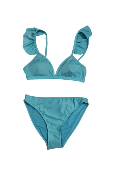 Butik Glowzia Blue Ruffle Women's Bikini Set