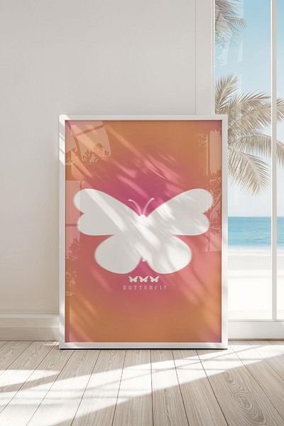 Buka Shops Colecția modernă „High Vibrations” cu cadru: set de picturi premium din 3 piese cu energie pozitivă