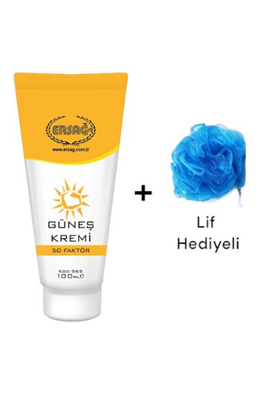 Ersağ Sun Cream 50 Factor 100 ml - (with Fiber Gift) 565-26