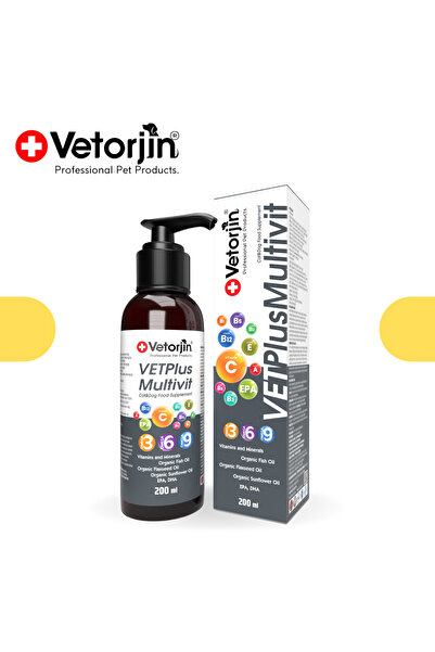 Vetorjin Kedi Köpek Multivitamin Deri Tüy Eklem Bağışıklık Takviyesi 200 ml
