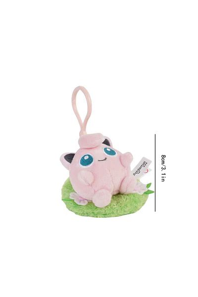 Choice Jigglypuff Pokemon Snorlax Pikachu Eevee Jigglypuff Bulbasaur Keychain Plush Toy Cartoon & Cute Back