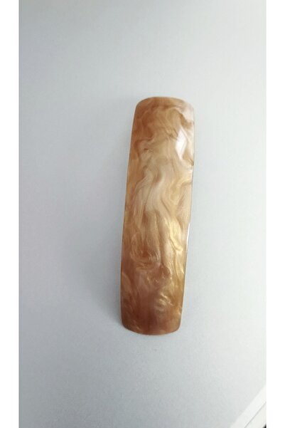 TREND Champagne Color Shiny Pearlescent Curved Automatic Clip Hair Clip - High Quality Acetate Hairpin