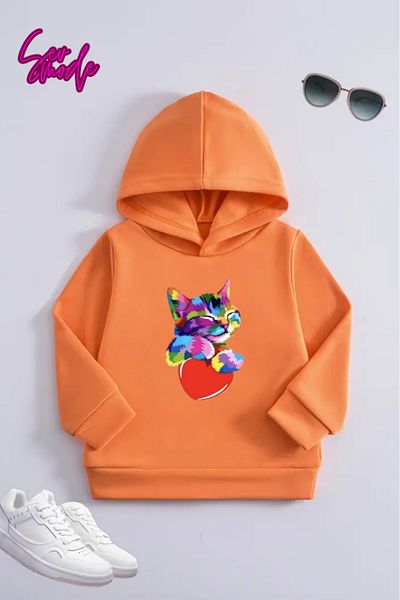 SevMode SWEATSHIRT CU GLUGĂ IMPRIMAT UNISEX COPII