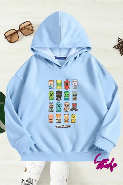 SevMode SWEATSHIRT CU GLUGĂ IMPRIMAT UNISEX COPII